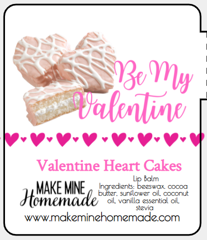 Valentine's Heart Cake Lip Balm